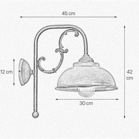 nagy kulteri mediterran klasszikus lampa falikar rusztikus vintage elegans polgari hangulatu kulteri vizallo kerti vilagitas balatonfelvidek balaton nyaralo lampak lameridiana meretek.jpg